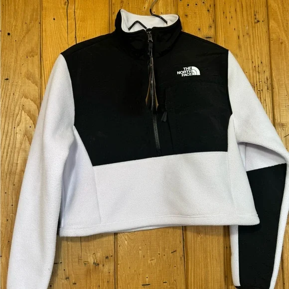The North Face fleece Denali crop Polartec pull over half zip women’s L - Picture 2 of 12